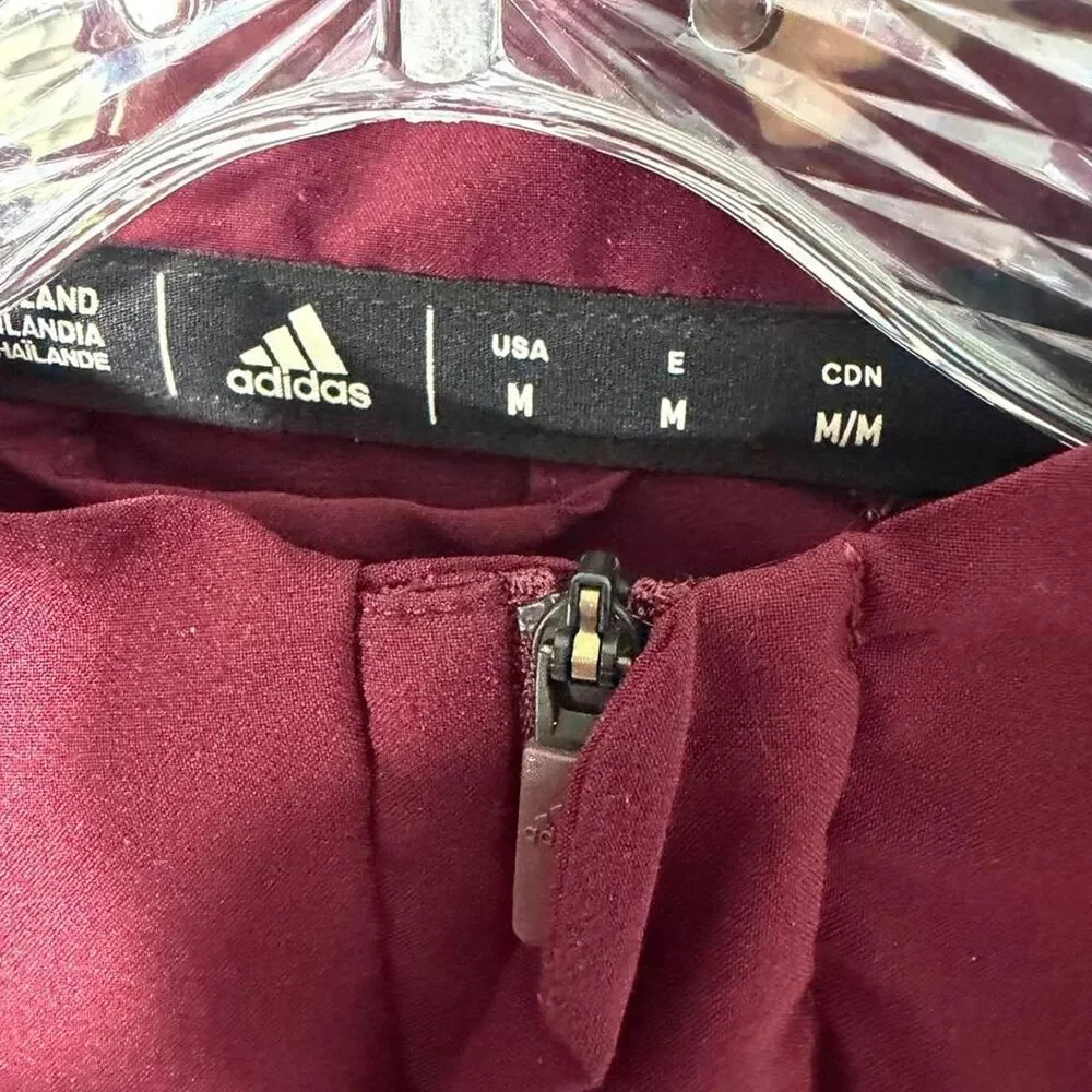 Adidas Men's Burgundy and Red Jacket